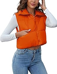 Kissonic Women's Padded Down Vest Puffer Stand