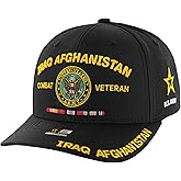 Iraq Afghanistan Veteran Hat for Men Official Licensed US Army Military Combat Veterans Embroidered Adjustable Cap