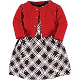 Hudson Baby Girls Quilted Cardigan and Dress