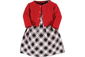 Hudson Baby Girls Quilted Cardigan and Dress