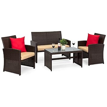 Amazon.com: Best Choice Products 80-Piece Wicker Patio Furniture Set ...