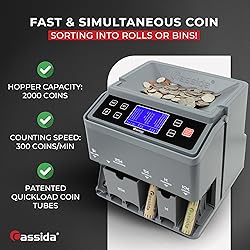 Cassida C300 Professional USD Coin Counter, Sorter