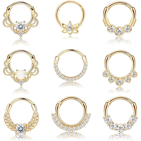 Tunnels D'oreille (plugs) Flare Vis Retour 14mm - Acier Inoxydable 316L Plaqué Or Avec Gemme Fleur - Pour Piercing étiré - 1 Paire
