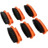 GreatNeck Nail Brush, 6 Pack Nail and Hand Scrub Brush Set, Stiff Bristles, Comfortable Scrubber Grip, Salon or Construction Quality, Gift For DIYer or Nail Techs