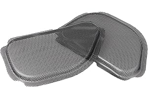 XMMT Black Metal Fairing Mesh Front Speaker Grills Cover Trim Replacement for Harley Road Glide FLTR 1998-2013