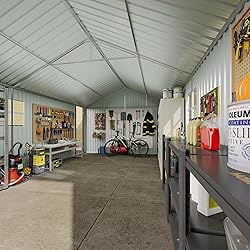 Aoxun 12'x20' Carport Shed Outdoor Metal Storage