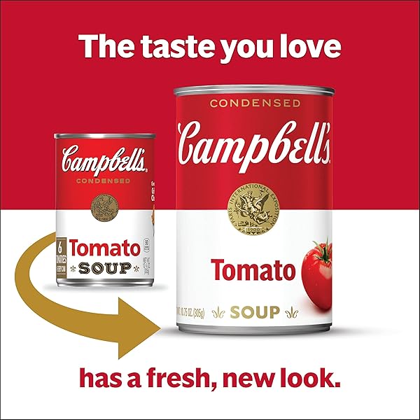 CAMPBELL’S CONDENSED TOMATO SOUP, 10.75 OUNCE CAN WITH POP-TOP LID (PACK OF 4) (PACKAGING MAY VARY)