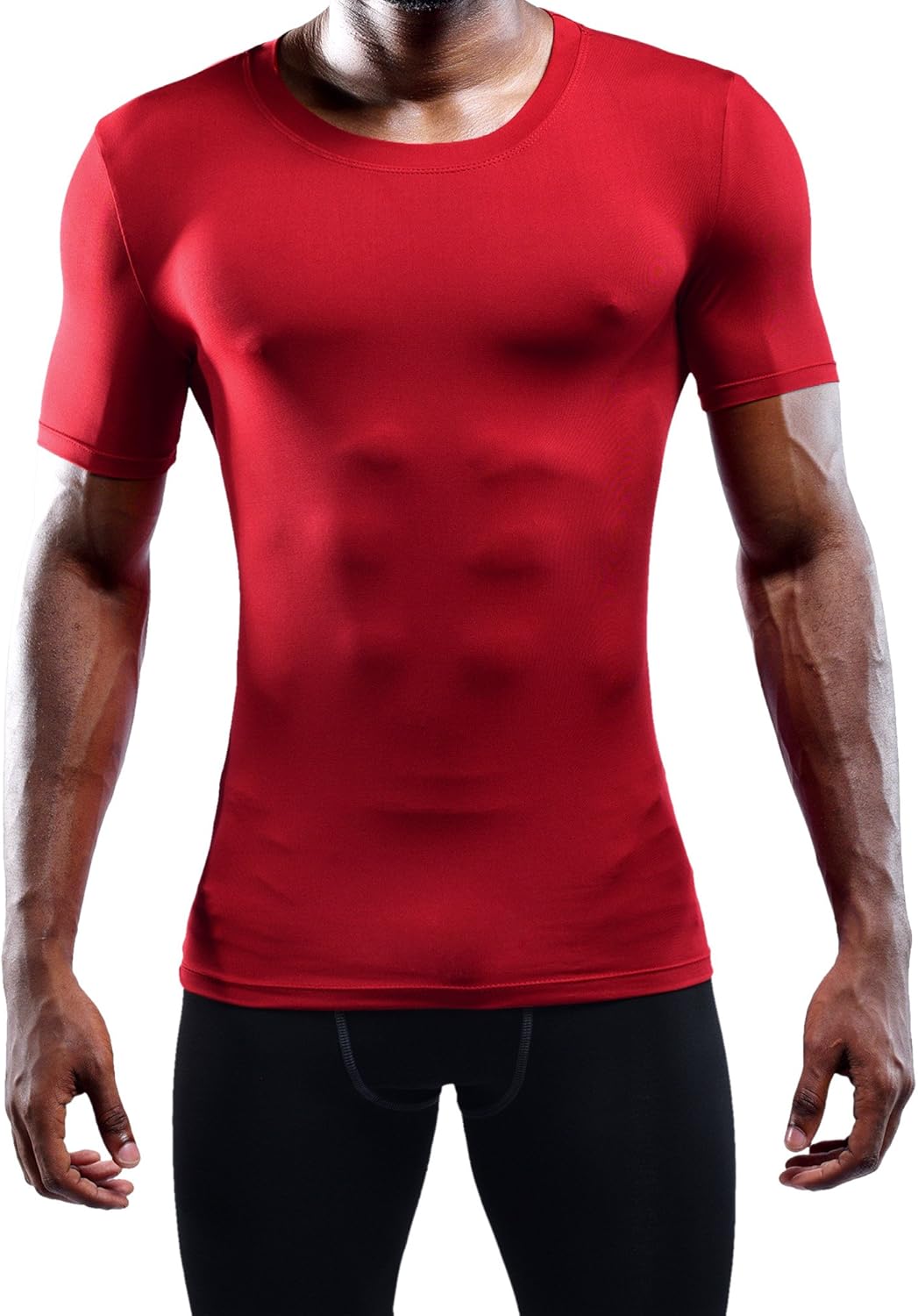 Neleus Men's 3 Pack Athletic Compression Under Base Layer Sport Shirt: Clothing