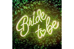 BERNICEKELLY Bride to be Neon Sign, Warm White Led Neon Light Signs for Bridal Shower Bachelorette Engagement Gifts Backdrop Wedding Party Decor