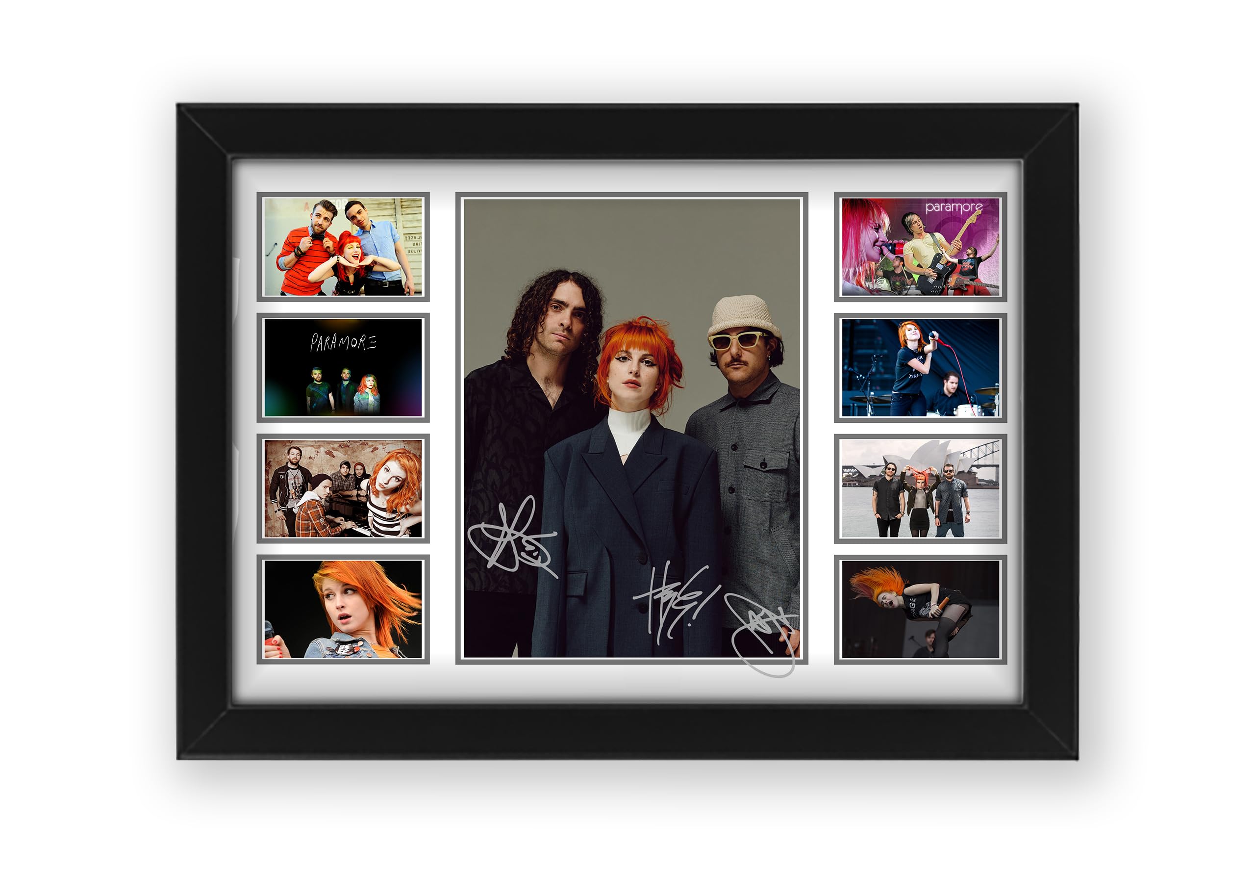 Paramore Signed Poster Print - Limited Edition Autograph Fan Gift – Collectible Memorabilia Merchandise (Framed A4 (30x21cm))