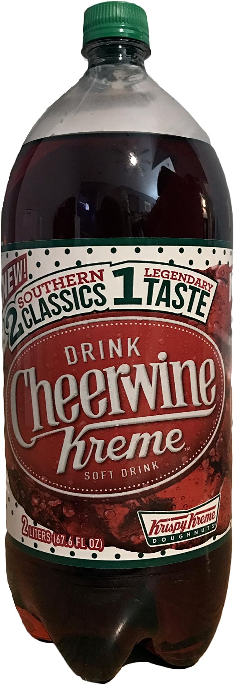 Cheerwine Cherry Kreme Soft Drink, 68 Ounce, Krispy Kreme