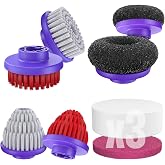 Synoshi PRO Power Scrubber Brush Heads, Electric Spin Scrubber Melamine Sponge, Cone Brushes, Steel Brushes &amp; Round Brushes