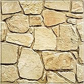 COMSTICKC 3D Faux Stone Wall Panel Peel and Stick Wall Tiles, 10 Pcs of 12"X12", Ultra-Light Thin PVC Rock Adhesive Fake Ston