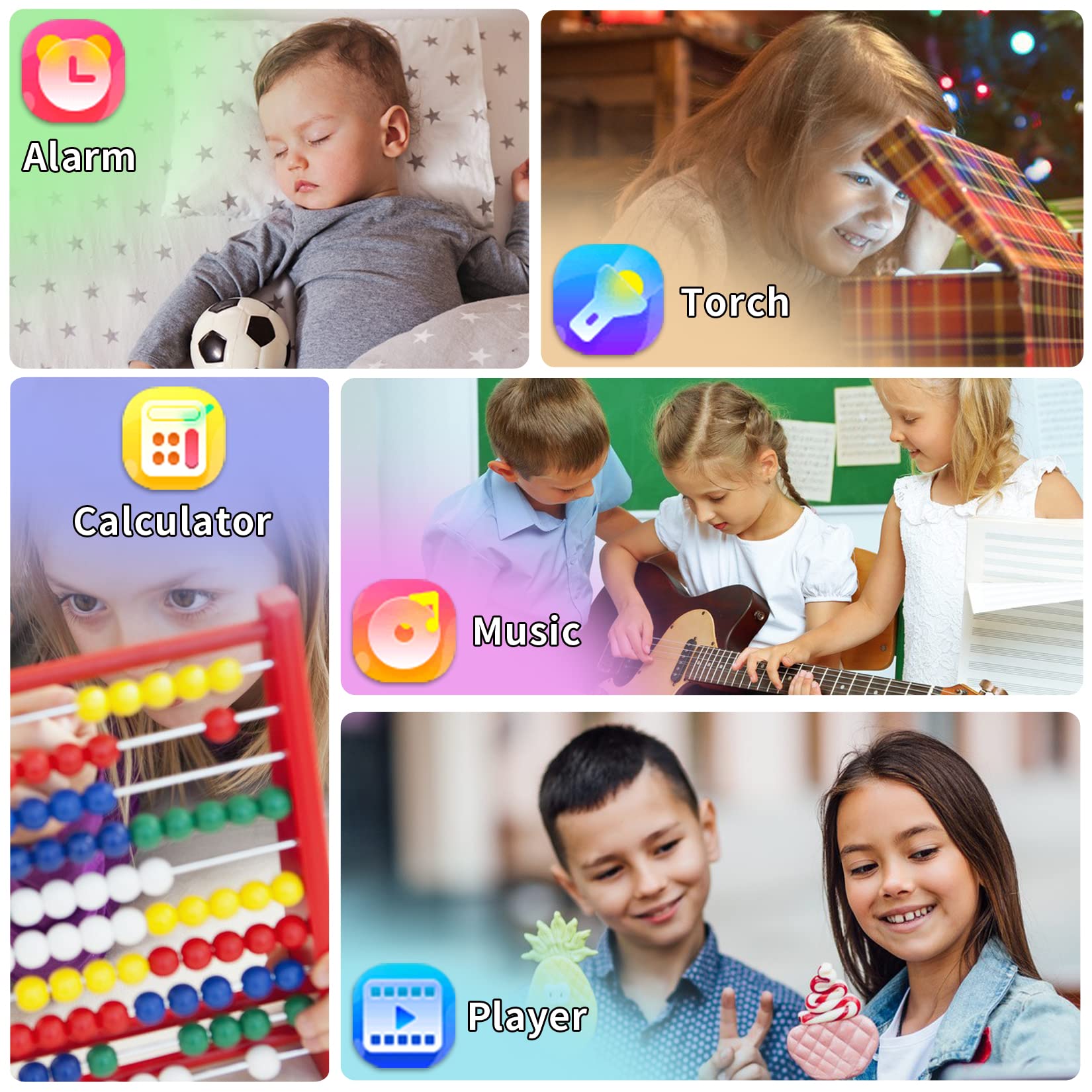 Phyulls Smart Watch for Kids with 39 Puzzle Games, Camera, Video Recorder, Music, Alarm, Calculator, Calendar, Flashlight, Pedometer - Birthday Gift for 3-12 Year Old Boys & Girls