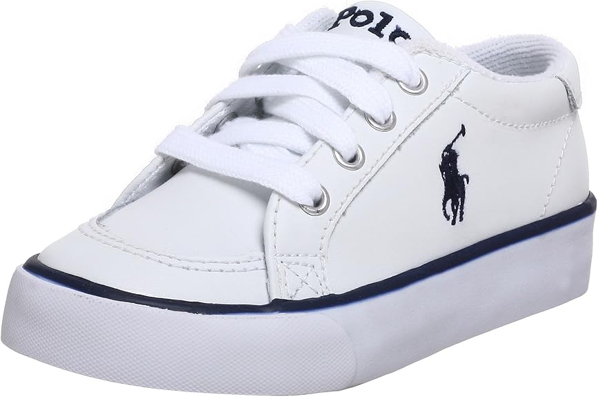 Polo by Ralph Lauren unisexbaby Brisbane Sneaker, White, 9 M US