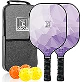 Pickleball Paddles Set of 2, 2026 USAPA Approved Pickleball Set, Fiberglass Lightweight Pickle Ball Rackets 2 Pack, 2 Outdoor Pickleball, 2 Indoor Pickleball Balls, 1 Pickleball Bag for Women and Men
