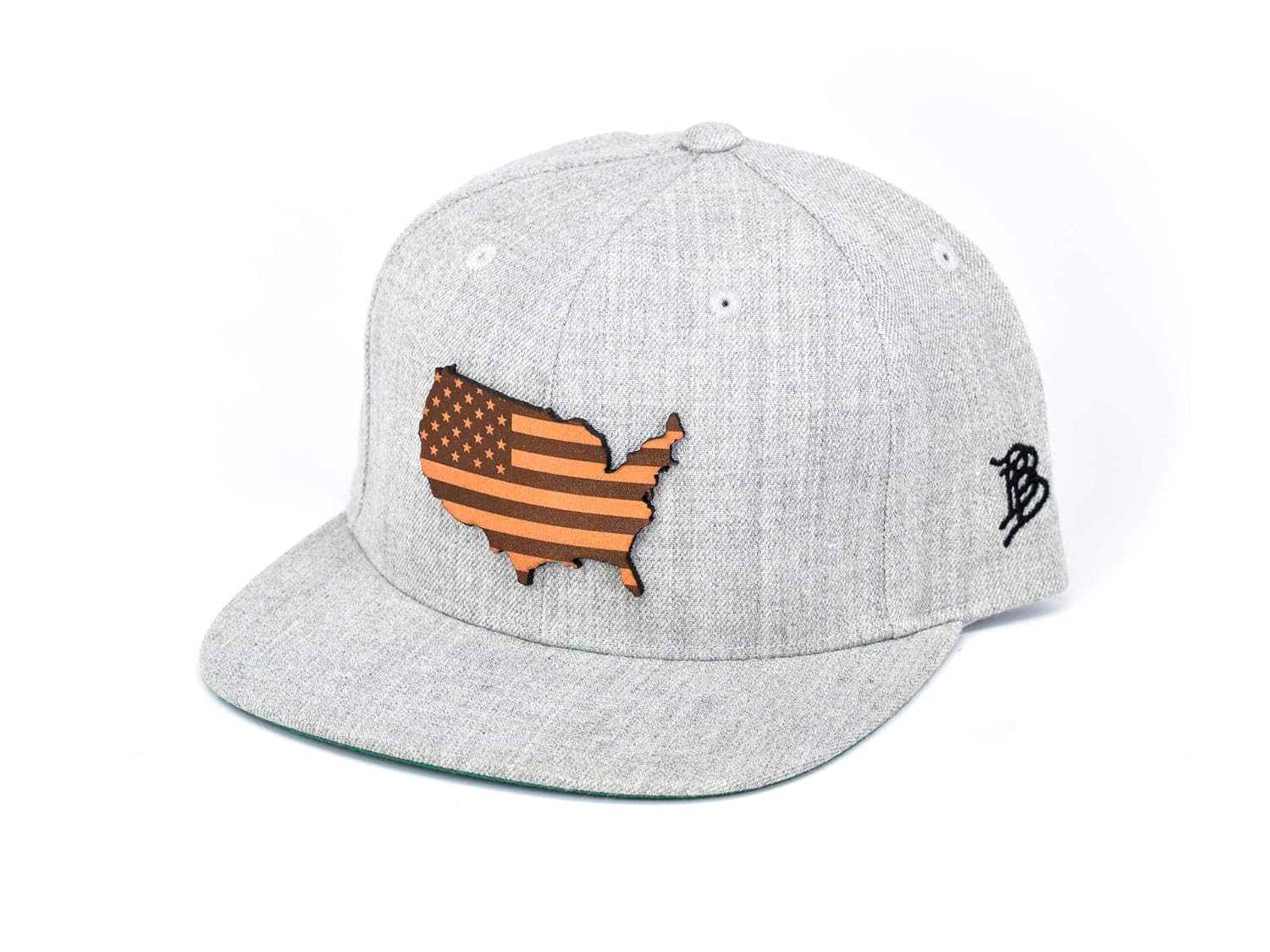 Branded Bills 'The Patriot' Leather Patch Classic Snapback Hat One