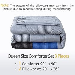 Andency Stripe Comforter Set Queen Size