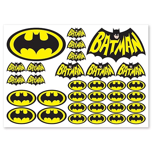 2 x Batman Logo Superhero Comic Book Vinyl Waterproof Adhesive Sticker