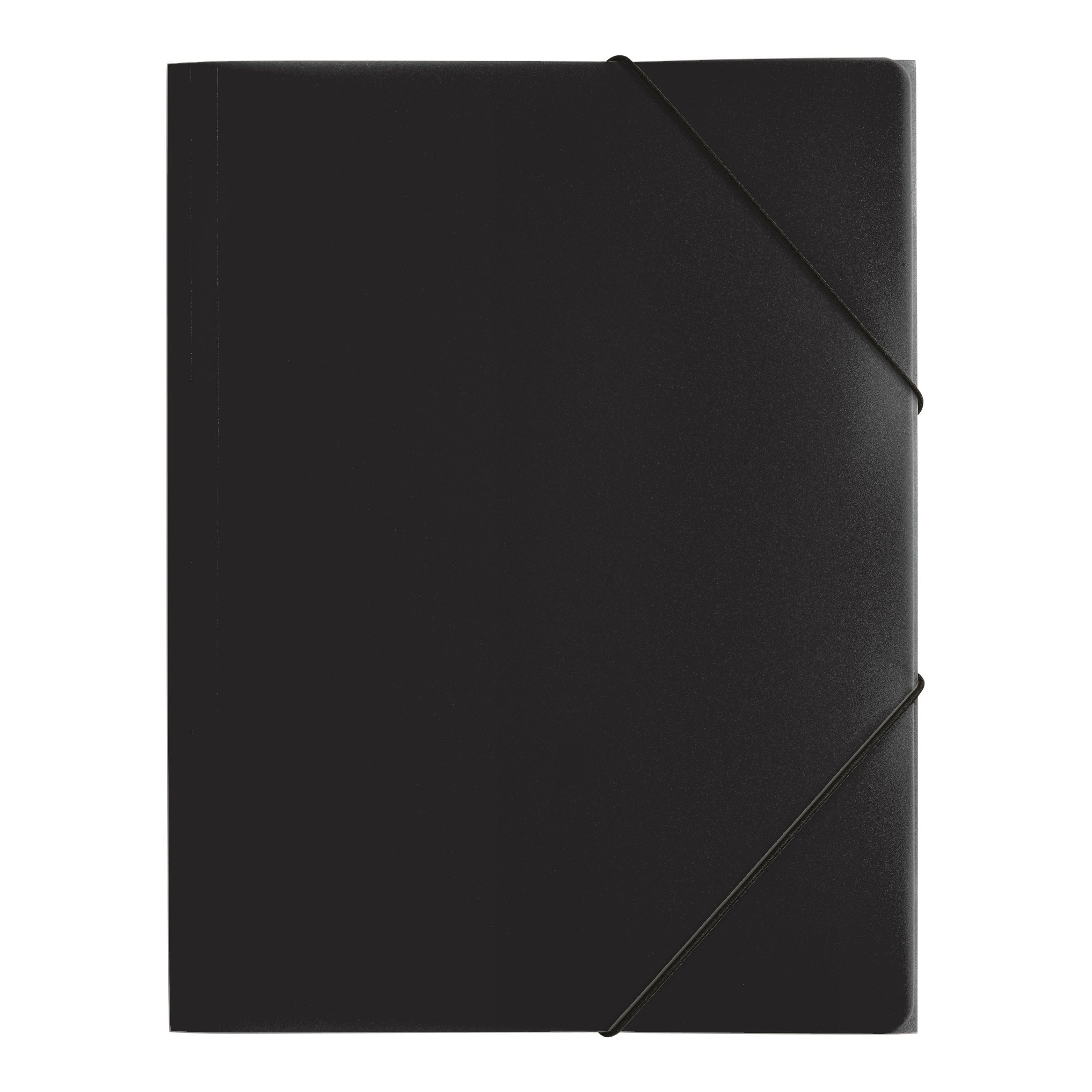 Pagna 21613-01 Elasticated Folder PP 3 Folders A4 Black