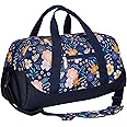 Wildkin Kids Overnighter Duffel Bag – Carry-On Size, Ideal for School & Sleepovers – Wildflower Bloom