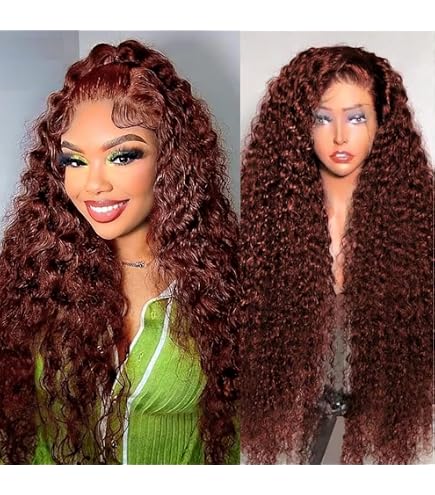Amazon.com : Allssur 30 Inch 13x6 Reddish Brown Deep Wave Lace