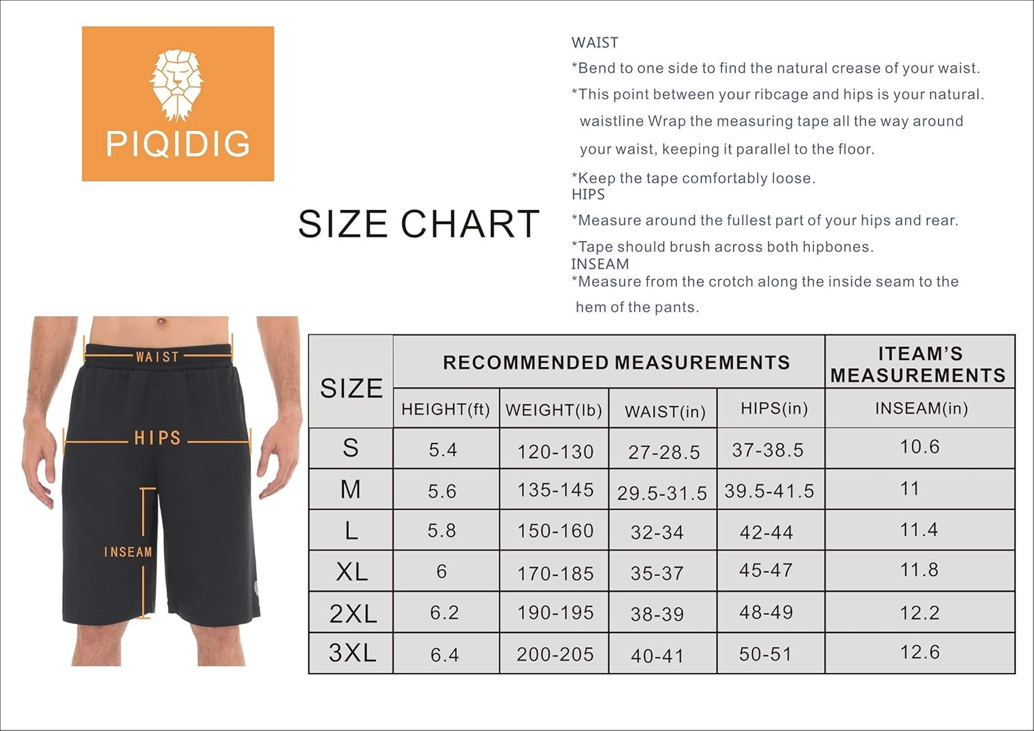 PIQIDIG Mens Shorts Casual Workout Athletic Basketball Running Golf Shorts Gym Shorts with Pockets: Clothing
