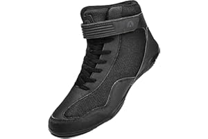 DimaiGlobal Men's Wrestling Shoe Fitness Sneaker Boxing Shoes Zero Drop Sole High Top Fighting Shoes Taekwondo Karate Martial Arts Training Shoes