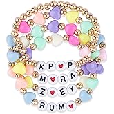 Claire Katie 4pcs Bracelets Stackable Stretch Friendship Beaded Bracelets Demon Merch Birthday Christmas Gifts for Little Fans Women Unique Bracelets