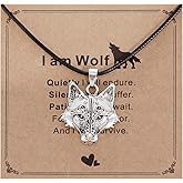 AHAETH Wolf Necklace for Men Gifts Viking Wolves Head Pendant Collection Jewelry Wolf Necklace