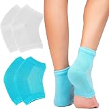 CGBOOM Moisturizing Gel Heel Socks Toe Open for Dry Cracked Skin Pain Relief 2
