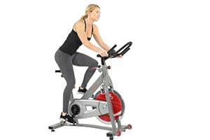 Sunny Health & Fitness Stationary Exercise Bike Machine w/ Adjustable Cushion Seat & Multi-Grip Handlebar, Indoor Cycling Equipment for Home Cardio Training, Optional Magnetic or Friction Resistance