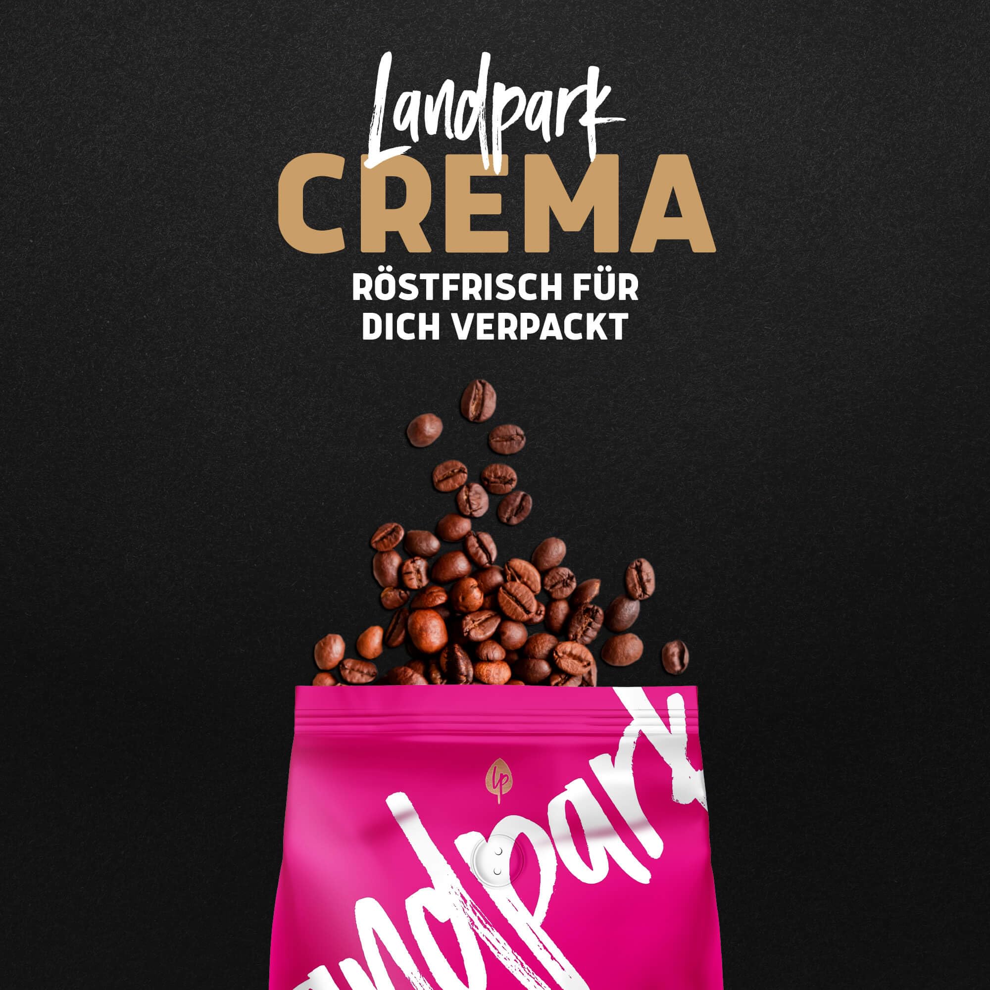 Landpark Bio Kaffee Crema 500g (4er Pack) - 100% Arabica Kaffeebohnen - Medium Roast - Säurearmer Bohnenkaffee - Fair Trade gehandelt 2