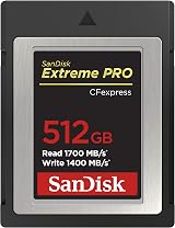 SanDisk Extreme PRO CFexpress Card Type B 512GB Up to 1700MB/s