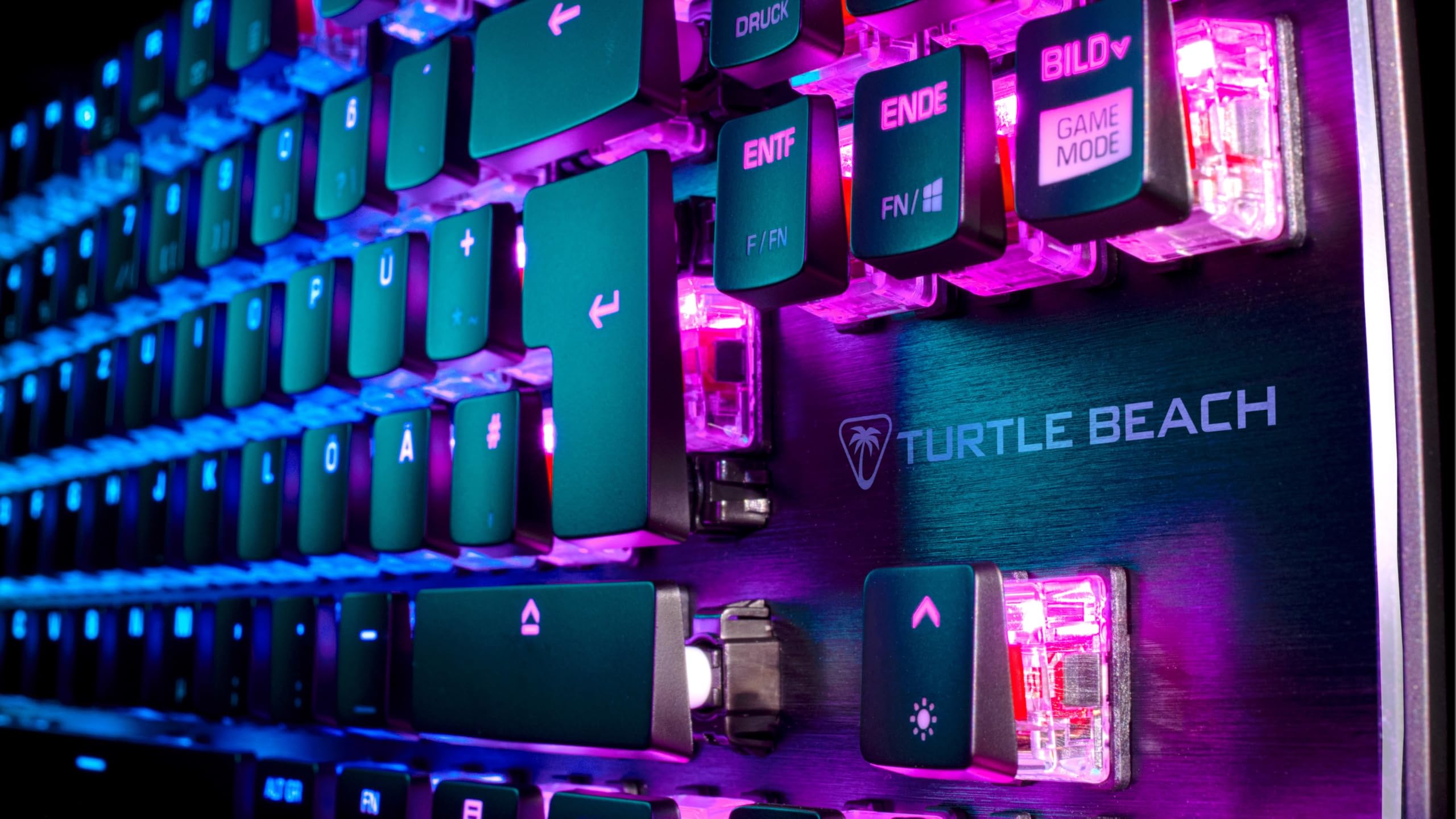 Turtle Beach Vulcan TKL – mechanische Titan Switch PC-Gaming-Tastatur mit AIMO RGB-Beleuchtung und eloxierter Aluminium-Abdeckplatte 5
