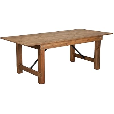 Flash Furniture HERCULES 7' x 40'' Antique Rustic Solid Pine Table