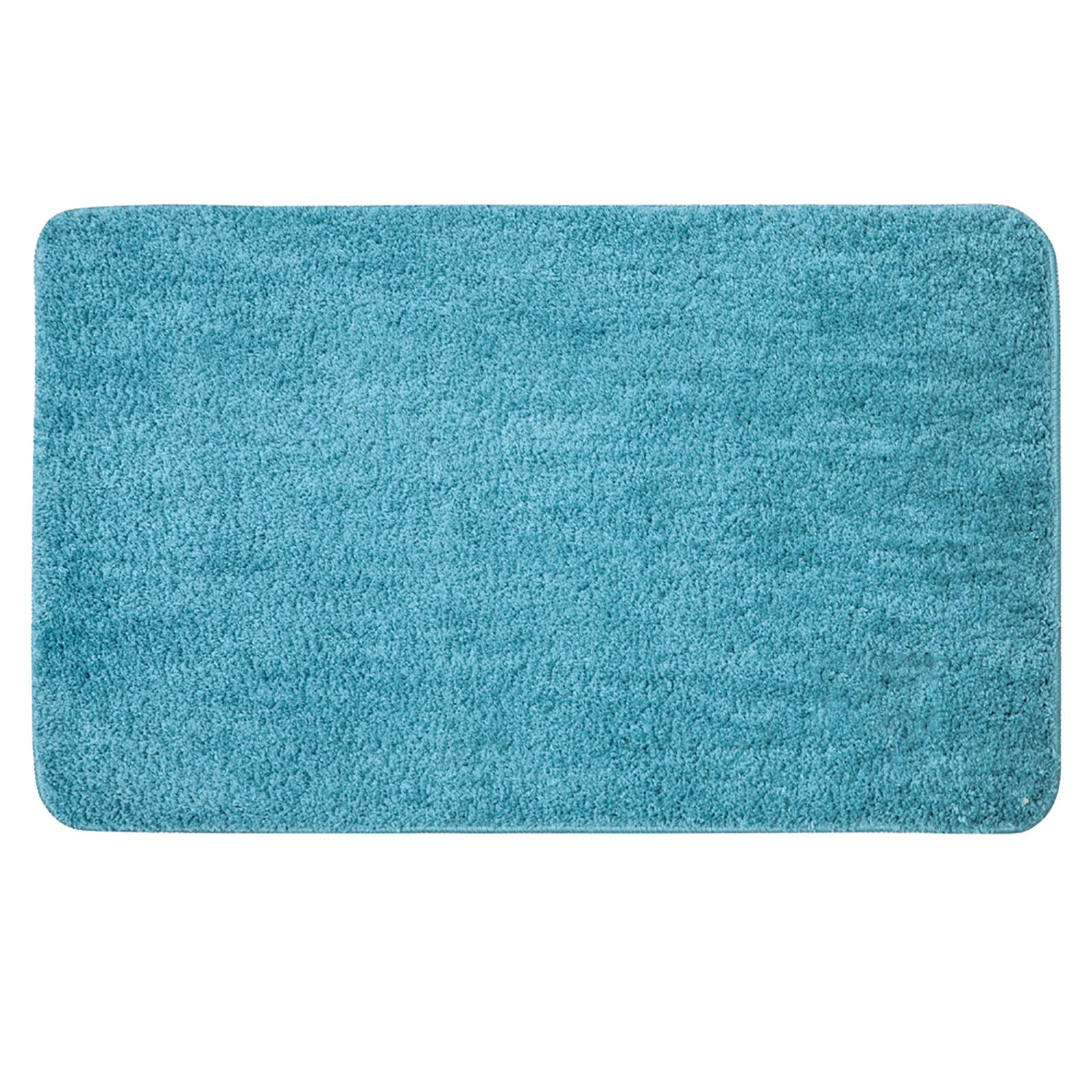 MIULEE 1 Piece Rectangular Bath Mat for Shower Non-Slip Soft Comfortable Tabis Absorbent Microfibre Toilet Bath 60 x 90 cm Water Blue