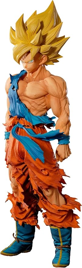 Amazon Com Banpresto Dragon Ball Z Super Saiyan Goku Master Stars Piece Supreme The Son Goku Figure 13 4 Toys Games