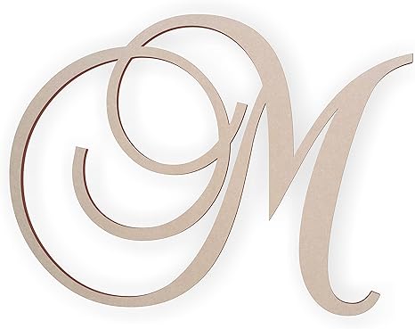Jess And Jessica Letra M De Madera Monograma De Madera Para
