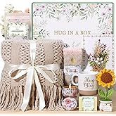 Self Care Gifts for Women Birthday, Get Well Soon Sympathy Gift Baskets Spa Care Package, Thinking of You Hug In A Box Sunflower Gifts, Inspirational Valentine's Day Gifts for Her Mom Wife Girlfriend
