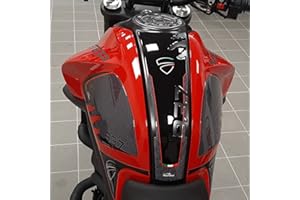 Resin Bike Motorcycle 3D Stickers Compatible with Ducati Monster 937 2021. Fuel Tank Protection from Bumps and Scratches. Resin Stickers - Black - Made in Italy