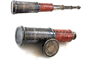 ALADEAN Vintage Spyglass Decorative Telescope - Pirate Style Scope Scout Gift (Her Majesty 20")
