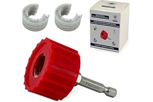 KWALITISTAR 1/2-Inch[3PC] Copper Pipe Cleaner for Power Drill, Model InerLok050-A [1/2” Tube Cleaning Brush & 2 Brushing Pieces] Cleans Copper Pipes for Soldering, w/ Stainless-Steel Wire Bristles & 1/4” Shank