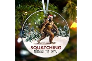 QETRABONE Christmas Tree Ornaments, Acrylic Gorilla Christmas Ornaments 2023 Christmas Tree Decorations Hanging Pendant, Funny for Adults Men Friend Dad Xmas Ornaments Home Decor Gifts (Gorilla)