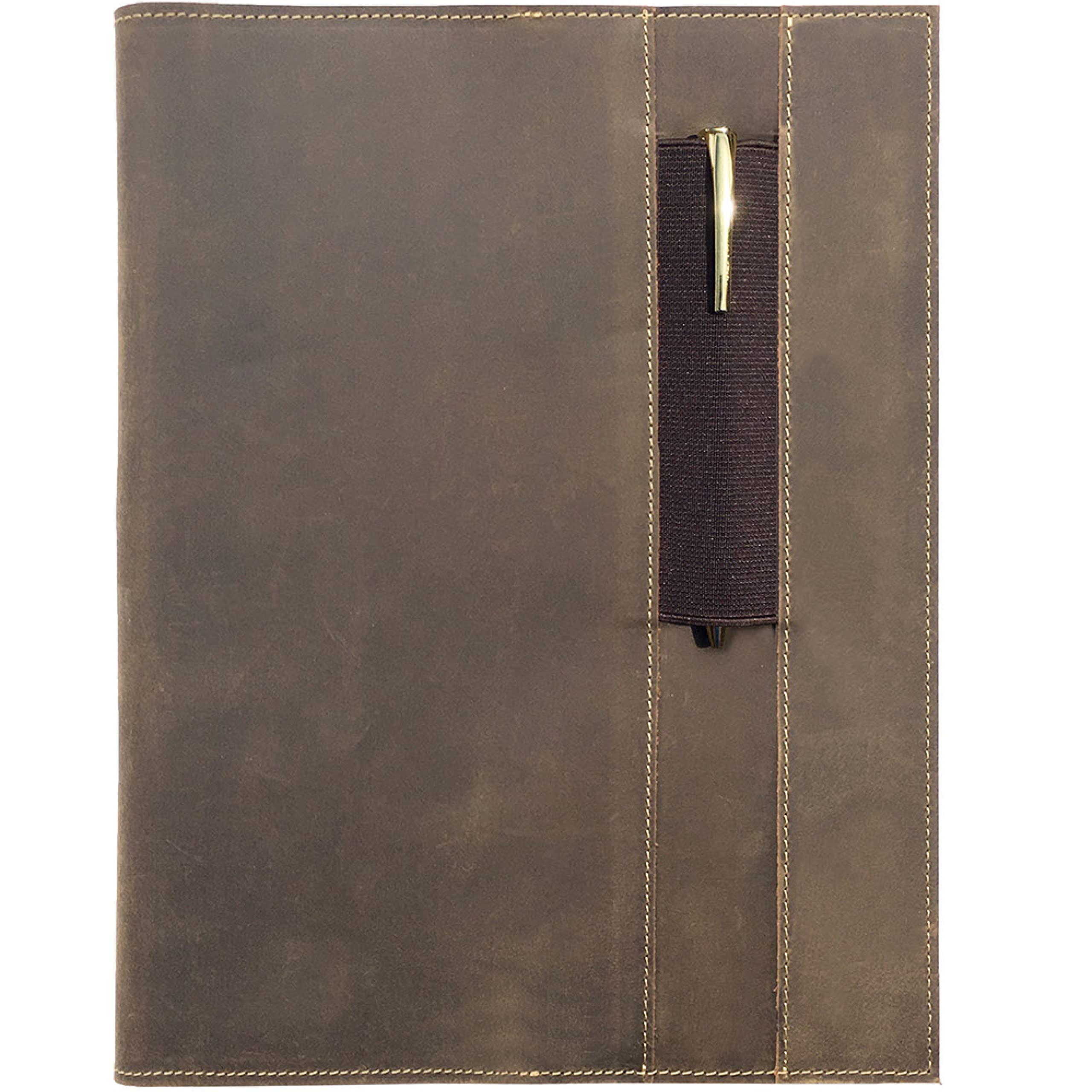 Leather Refillable Journal Cover for Moleskine Cahier XL (19x25 cm) | Rustic Handmade Leather Notebook Cover for Men, Women, Travellers, Business | Unique Storage Design, Pen Holder, Pen & Card Holder