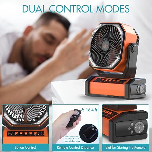 tent fan light with remote