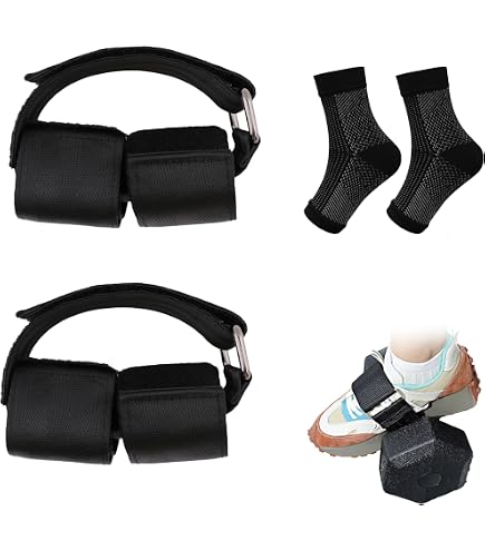 Sangles De Cheville Réglables Pour Haltères – Nylon – Entraînement Jambes, Fessiers – Lot De 2 – Anneaux Carrés - 7