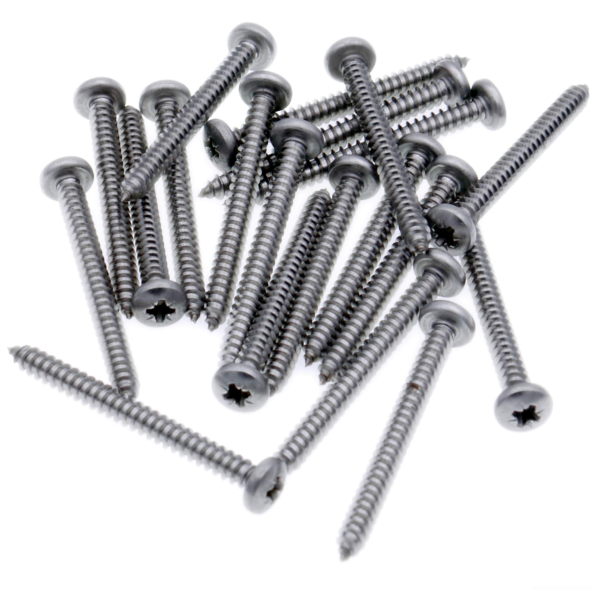 No.4 x 1 (2.9mm x 25mm) Pozi Pan Self-Tapping Screw - Stainless Steel (A2) (Pack of 20)