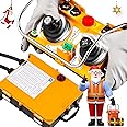 NEWTRY Hoist Crane Remote Control Wireless F24-60 12V Heavy Duty Rocker Type Five-Speed Remote Control Wireless System Industrial Channel Electric Lift Hoist Transmitter Receiver (12V)