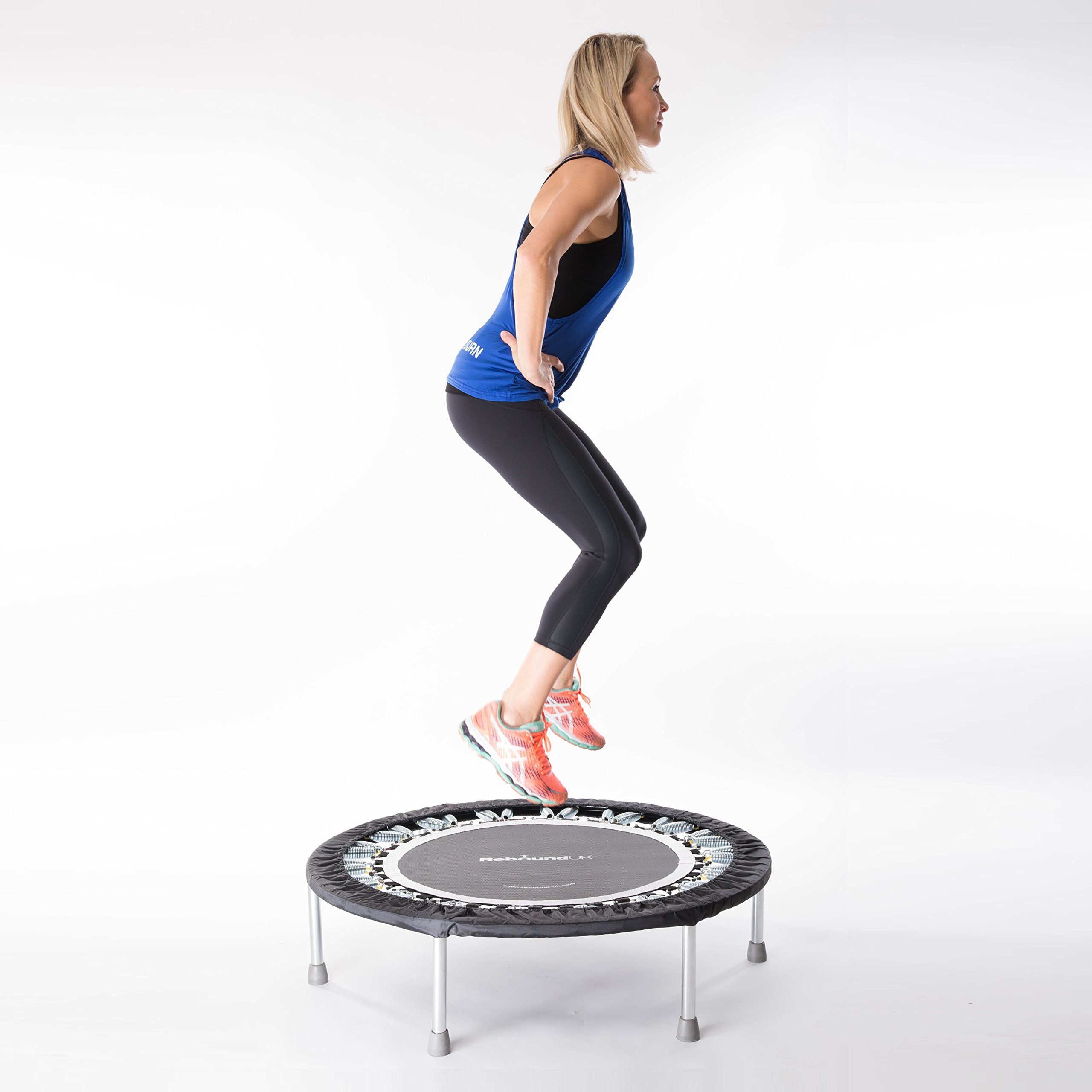 MaXimus Pro Gym Rebounder Mini Trampoline with handle bar. Package